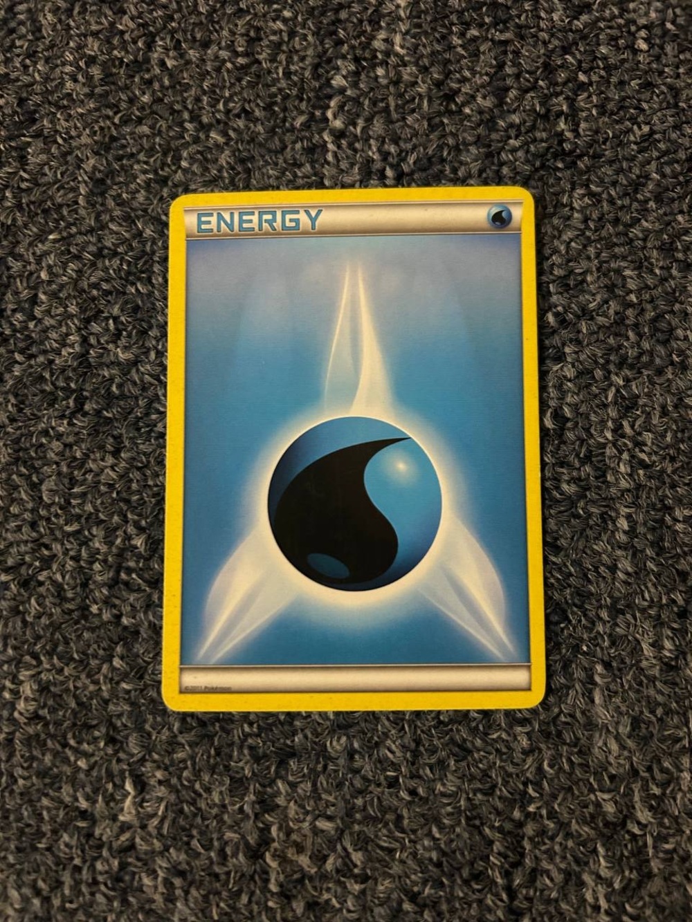 Pokemon Water Energy Card Blue Yellow